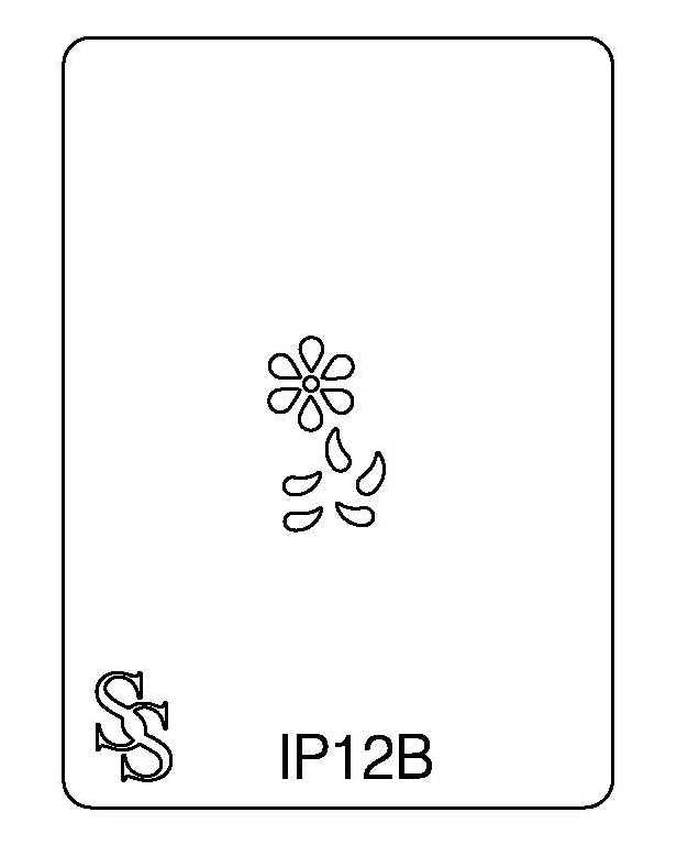 IMPRESSION PLATE IP12B FLOWER DESIGN